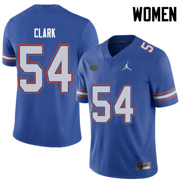 Jordan Brand Women #54 Khairi Clark Florida Gators College Football Jersey Royal